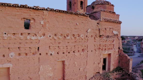 Destroyed Village of Belchite During the Spanish Civil War