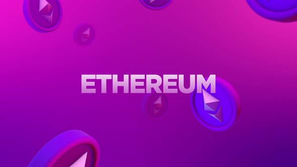 Ethereum Cryptocurrency Falling Coins Background Loop
