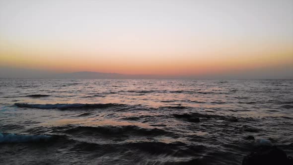 A beautiful sunset while the camera ising backwards. alt