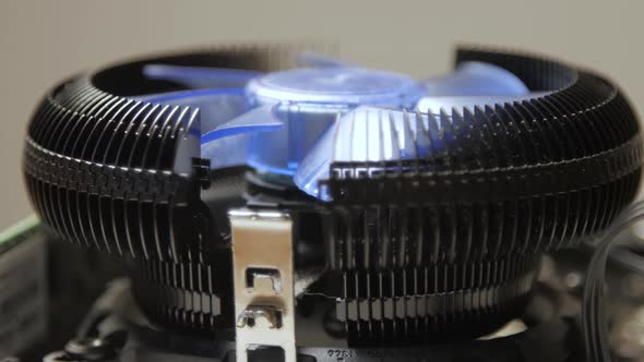Computer Electronic Motherboard Closeup CPU Air Cooler