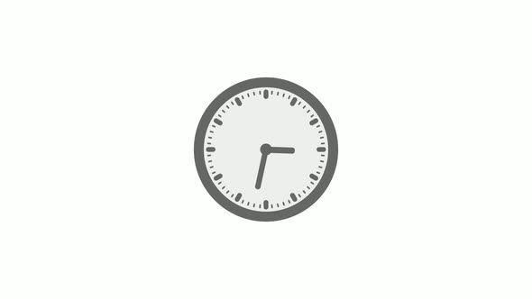 Counting Down Gray Clock Animation On White Background alt