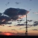 Time Lapse Dramatic Sky with Floating Purple Clouds and 4G Communication Tower - VideoHive Item for Sale