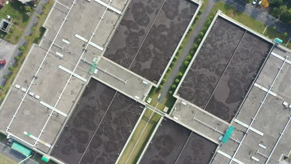 Sewage treatment plant in city alt