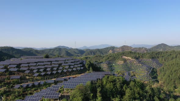 Solar power station in montain alt