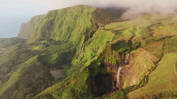 Aerial View of Fajas From a Viewpoint alt