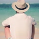 Vacation Adventure On Ocean Caribbean Island.Handsome Man Relaxing Lounging On Caribbean Beach - VideoHive Item for Sale