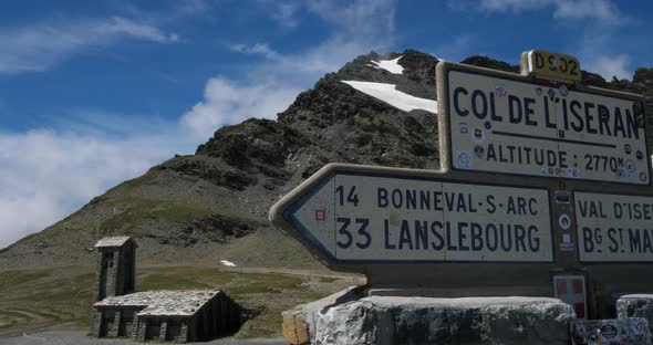 The top of Iseran Pass, Savoie department, France. alt