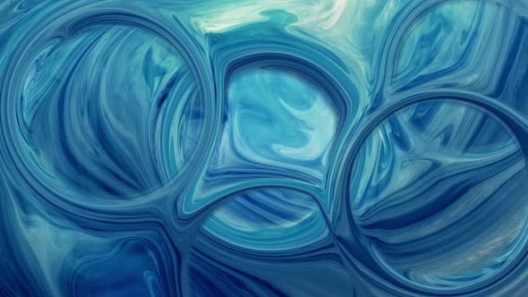 Ink Swirl, Blue Circle of Motion, Abstract Background alt