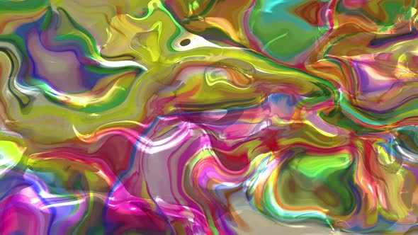 Abstract glitter liquid wavy background animation