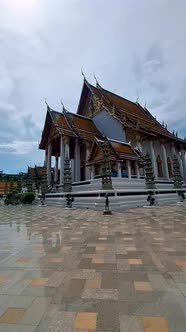 Wat Suthat Thepwararam Ratchaworahawihan the Royal Temple in Capital City Bangkok Thailand alt