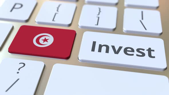 INVEST Text and Flag of Tunisia on the Buttons alt