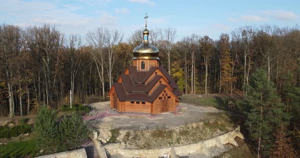 Ancient Orthodox Wooden Church In The Village Of Gurby
