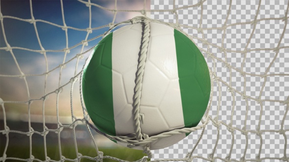 Soccer Ball Scoring Goal Day Frontal - Nigeria