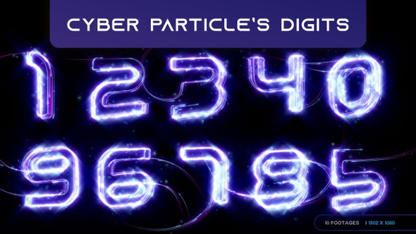 Cyber Particles Digits