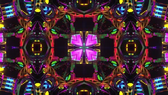 VJ Kaleidoscope Rainbow Motion Background 4 alt