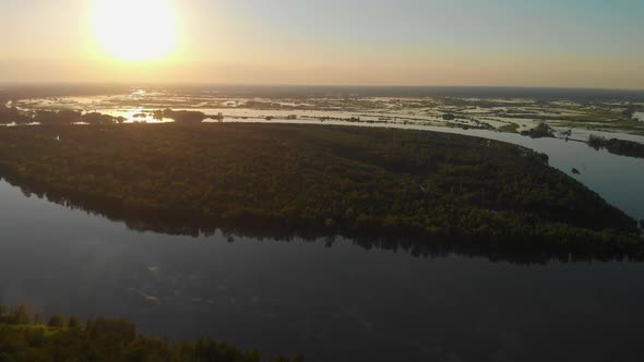 Aerial View of River Ob