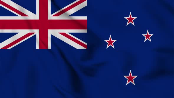 New Zealand flag seamless waving