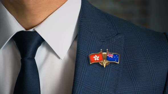 Businessman Friend Flags Pin Hong Kong New Zealand alt