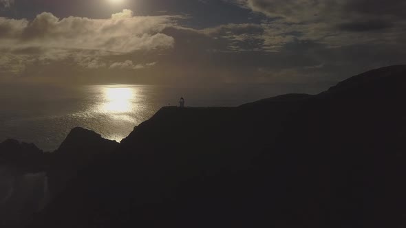 Cape Reinga lighthouse in sunset