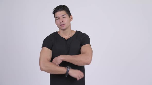 Young Frustrated Multi-ethnic Man Looking Bored and Tired alt