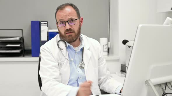Patient POV Medical Consultation Doctor is Talking with a Patient at Hospital alt