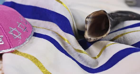 Pesach Jewish Traditional Celebration with Torah Scroll and Kosher Matzah on Passover Holiday alt