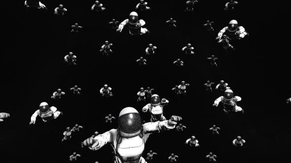 Astronauts falling from space