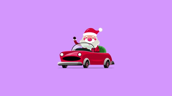 Santa is driving