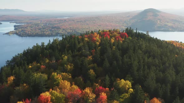 Dramatic Scenery of Beautiful Autumn Landscape with Colorful Foliage alt