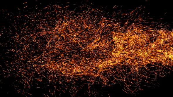 Many Fiery Sparks Fly Out of One Particle