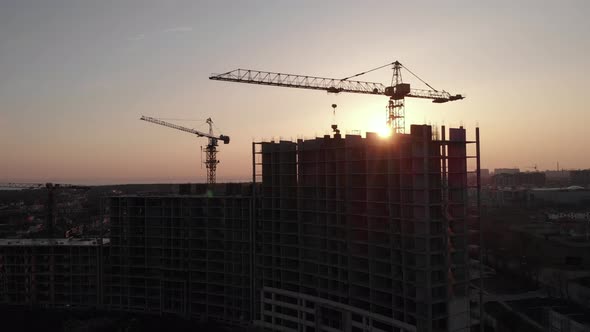 Construction Site At Sunset alt