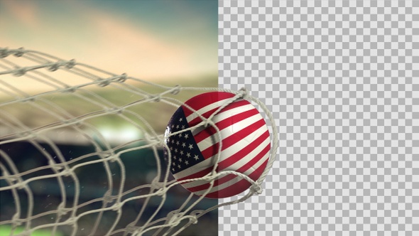 Soccer Ball Scoring Goal Day - USA