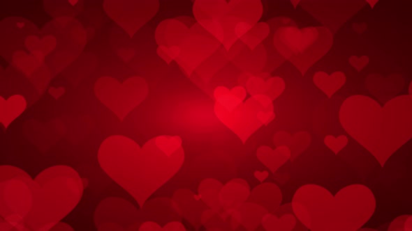 Soft Red Background With Hearts