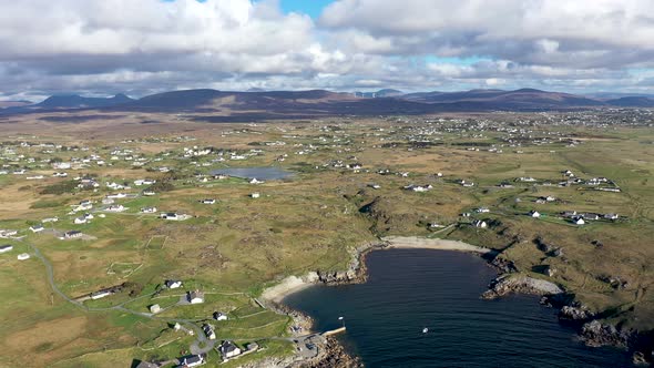 Aerial View of the Beautiful Coastline in Gweedore  County Donegal Ireland alt