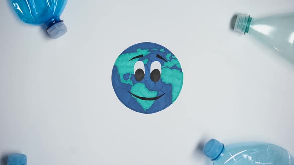 Many Plastic Bottles Polluting Earth, Harm of Extra Litter, Ecological Problem alt