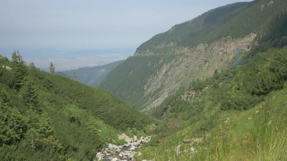 Panoramic view of Fagaras Mountains