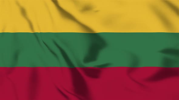 4K Lithuania Flag - Loopable