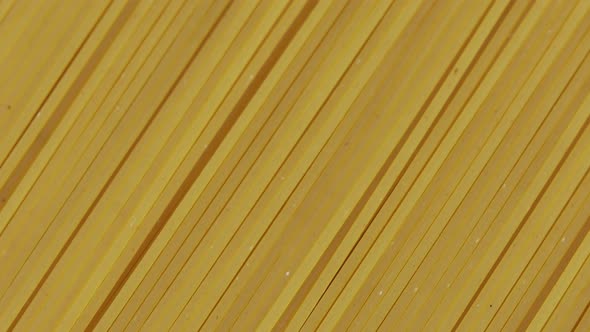 Italian pasta raw spaghetti - slow panning view