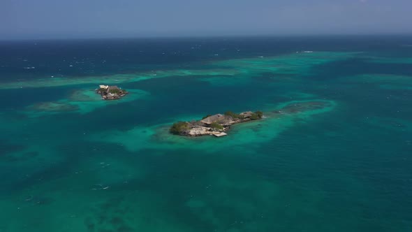 Beautiful Aerial View of Islas Del Rosario