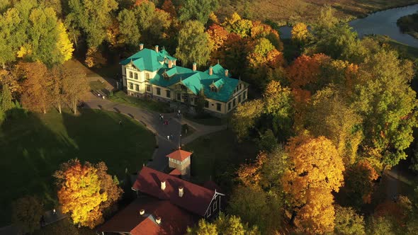 Autumn Landscape in Loshitsky Park in Minsk