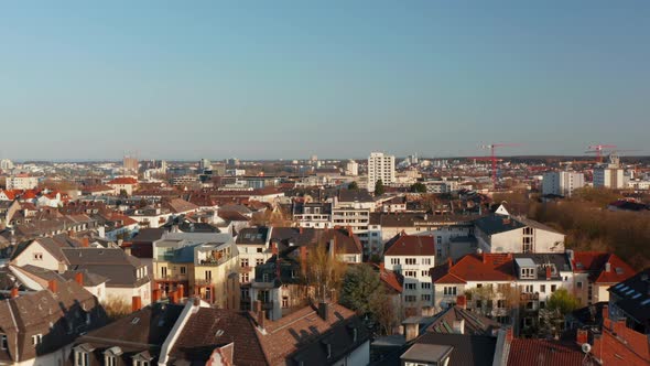 Panorama Curve Shot of Large Town alt