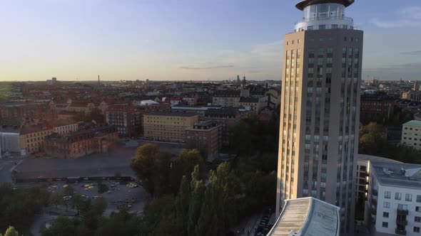 Stockholm Tower Aerial Drone View