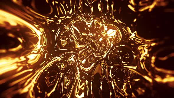 Gold Reflections Liquid Abstract Background, Motion Graphics | VideoHive