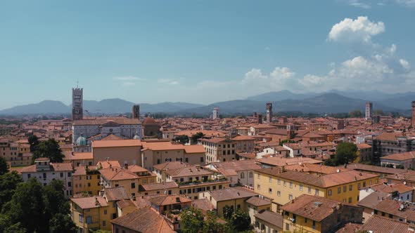 Italian village with orange roofs