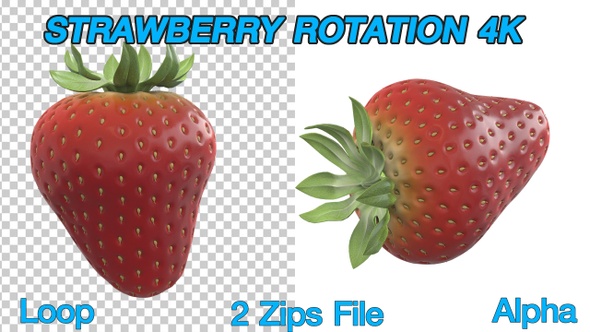 Strawberry rotation 4K