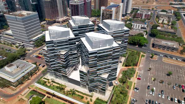 Downtown Brasilia Brazil. Aerial landscape of landmark country brazilian capital. alt