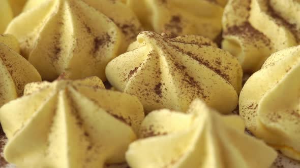 Yellow Citrus Meringue is Sprinkled with Chocolate Chips