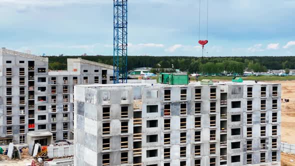 Construction of a Residential Complex in the City Time Lapse