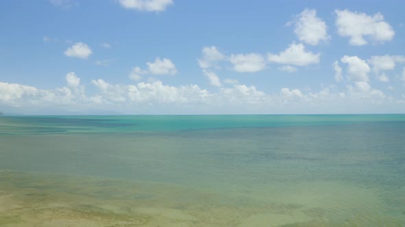 Aerial, Beautiful Clear Ocean In Australia