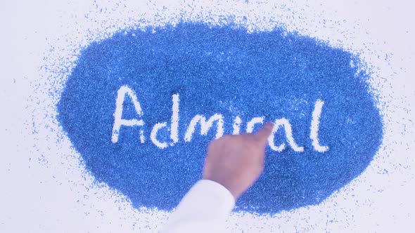 Indian Hand Writes On Blue Admiral